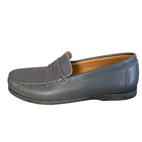 Hugs and Co  Men\'s Gray Leather Loafers Size 12 Casual‎ Shoes penny loafers main image 11